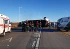 Volcó camión en la ruta 158 