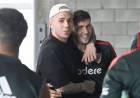 Enzo Fernández visitó al plantel de River sobre el final de la práctica