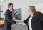 Manuel Calvo recibió a la embajadora plenipotenciaria Fabiana Loguzzo