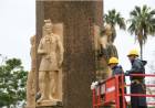 Restauran los monumentos de la Plaza Vélez Sarsfield