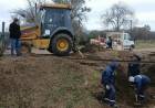 Trabajos de mantenimiento y entubado en las vías del ferrocarril