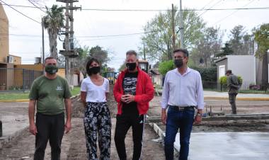 Comenzó la obra de pavimento en barrio 9 de Septiembre