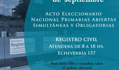 El Registro Civil estará abierto el domingo