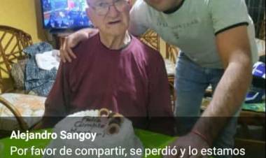 Noticia actualizada. Hallaron al abuelo que se encontraba ausente de su hogar