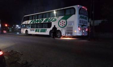 Principio de incendio en colectivo