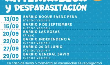 Continúa la campaña de vacunación antirrábica y desparasitación