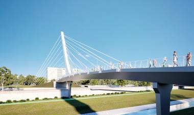 Schiaretti y Llaryora anunciaron la creación de un moderno puente peatonal