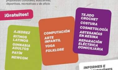  La Municipalidad de Frontera comunica que ya están abiertas las inscripciones para los Talleres Municipales 2023.