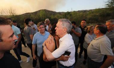 El gobernador Schiaretti recorrió la zona de los incendios