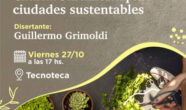 Guillermo Grimoldi brindará charla abierta sobre jardinería sustentable
