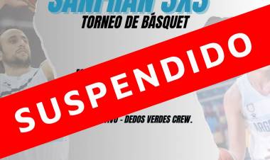  Primer torneo de básquet SANFRAN 3X3 Queda suspendido 