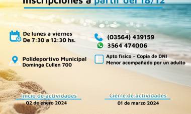 Se anunció el Plan Verano 2024