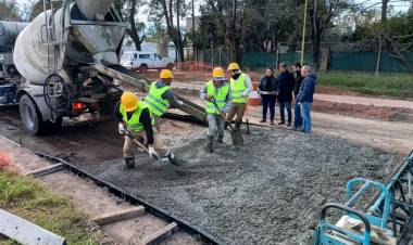 Bernarte supervisó trabajos de pavimento