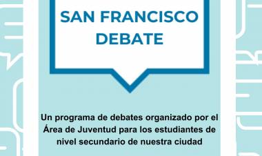 El Area Juventud realizará la primera edición de ‘San Francisco Debate’