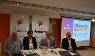 Nueva pavimentación urbana en Frontera   