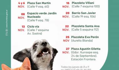 Campaña de vacunacion  antirrábica  en la ciudad de Frontera