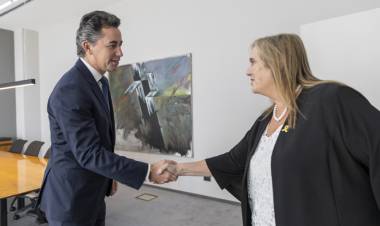 Manuel Calvo recibió a la embajadora plenipotenciaria Fabiana Loguzzo