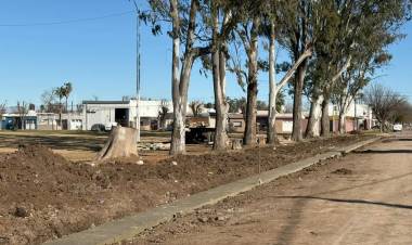 Frontera: avanza la obra de cordón cuneta en la zona norte de la ciudad