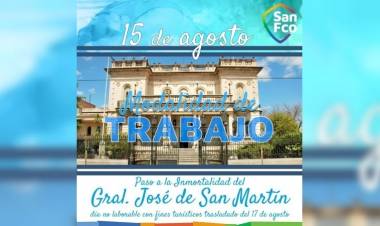 Paso a la Inmortalidad del Gral. José de San Martín: modalidad de trabajo en dependencias municipales