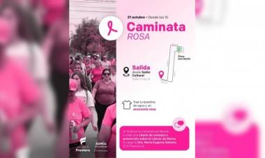 Caminata Rosa en Frontera por la prevención del cáncer de mama