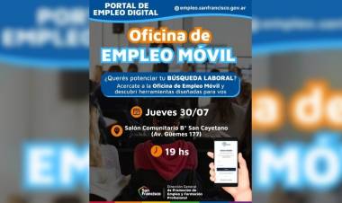 La Oficina de Empleo Móvil llega a barrio San Cayetano para acercar oportunidades laborales y de capacitación