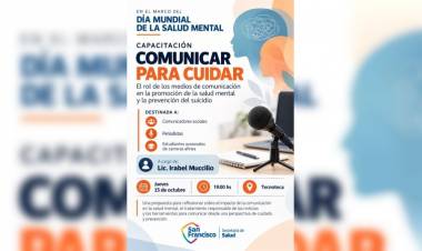“Comunicar para cuidar”: la Secretaría de Salud realizará una capacitación a periodistas sobre salud mental y prevención del suicidio