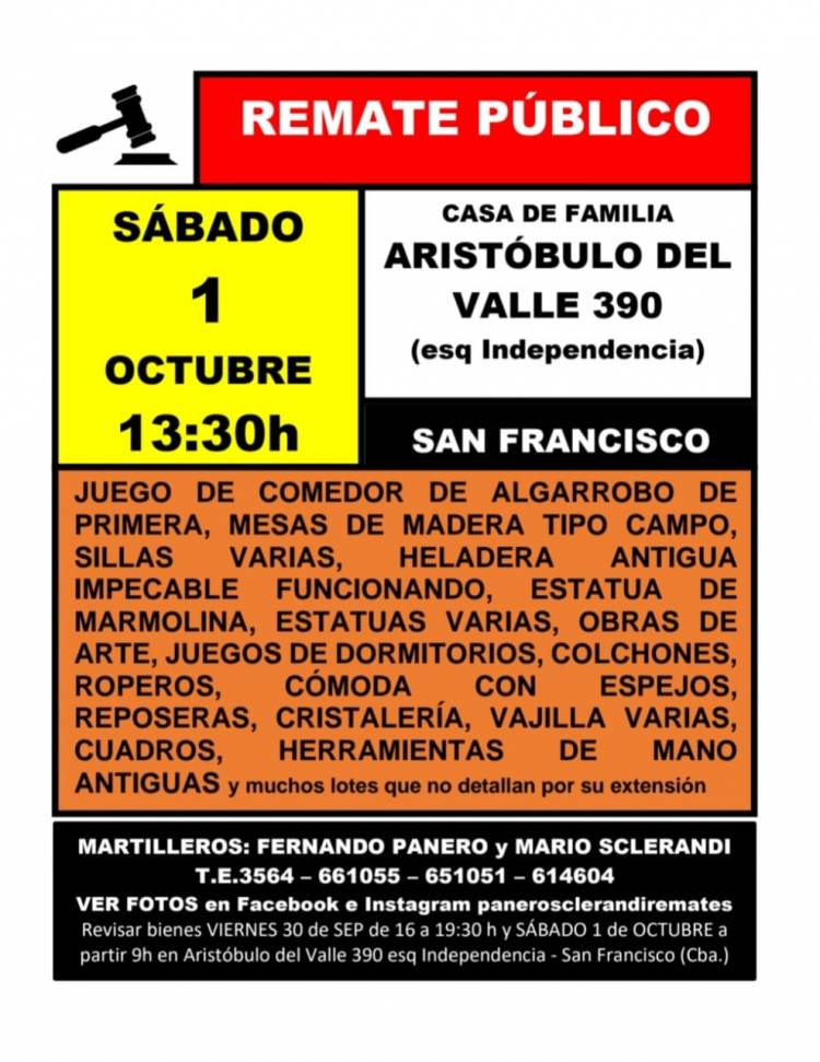 Gran remate de artículos de una casa de familia