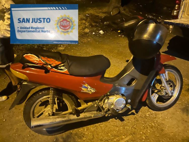 RECUPERO DE MOTOCICLETA SUSTRAÍDA.