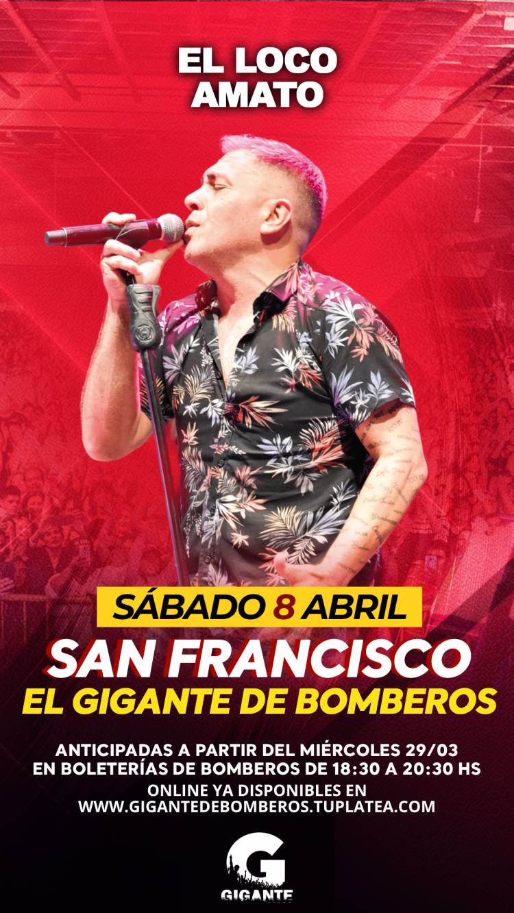 Ante un gran marco de público, “El Loco” Amato se presenta hoy en Bomberos