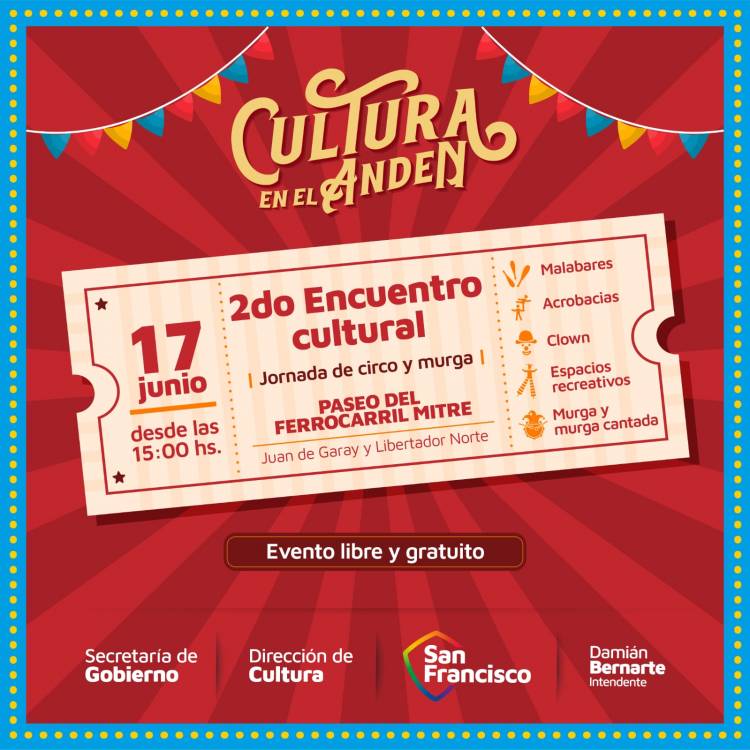 Se viene la segunda fecha del ciclo "Cultura en el Andén"