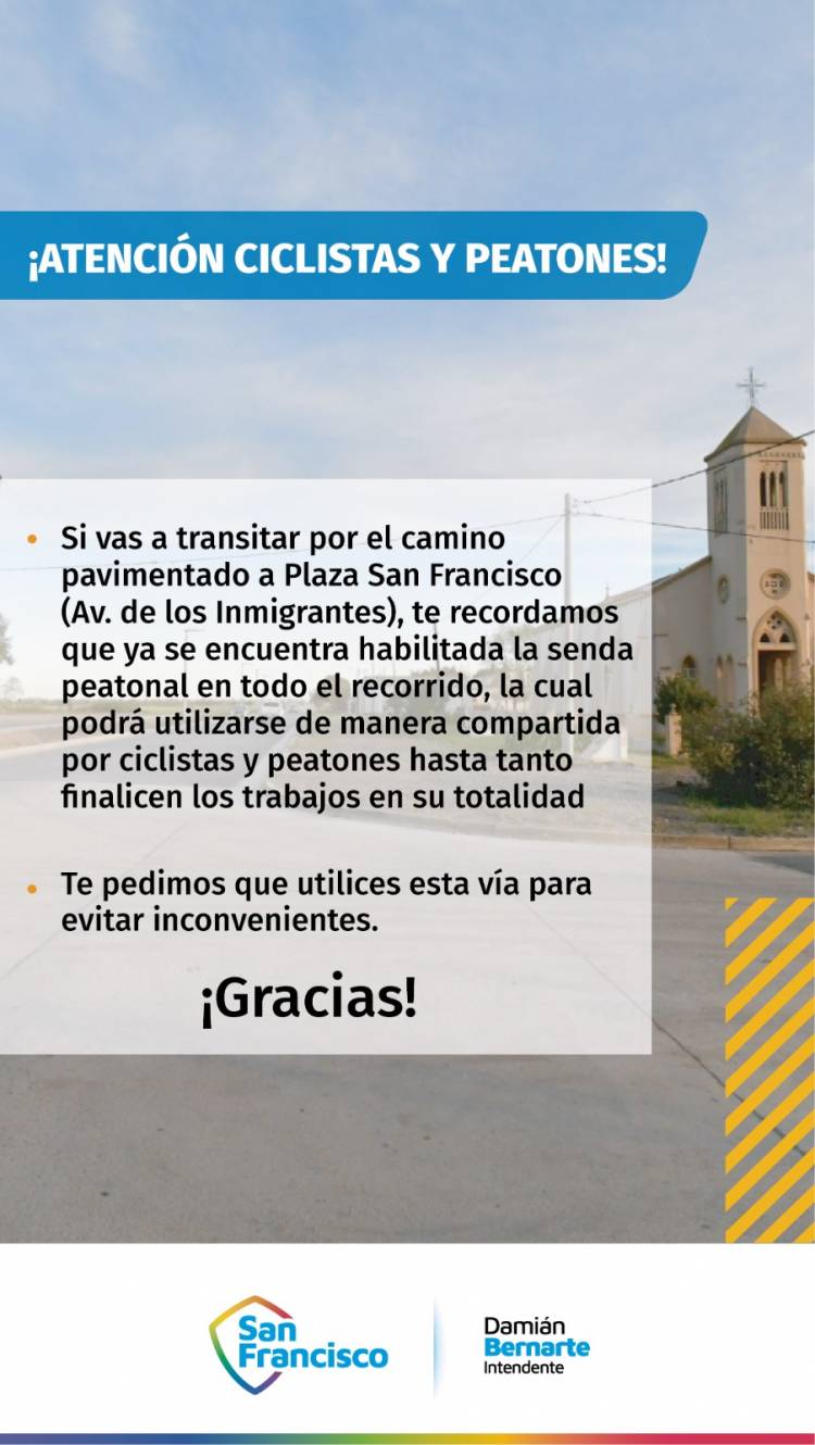 HABILITACIÓN SENDA PEATONAL CAMINO A PLAZA SAN FRANCISCO