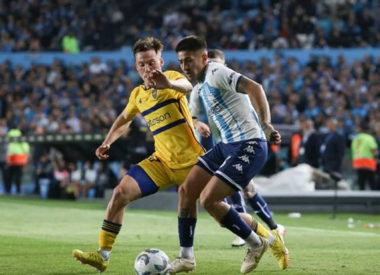 Racing le ganó a Boca 2 a 1 en Avellaneda, con un gol marcado en el descuento