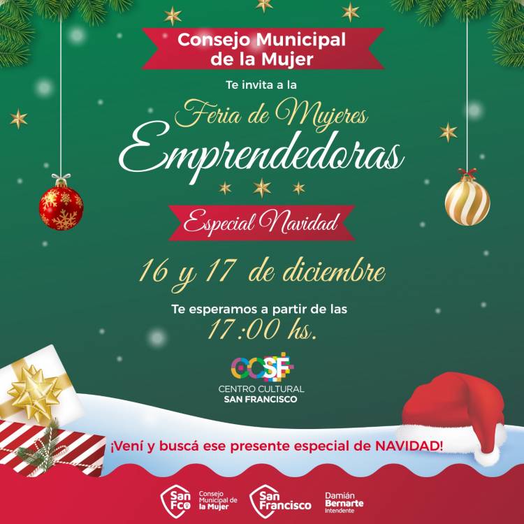 Se viene la cuarta edición de Feria de Mujeres Emprendedoras "Especial Navidad"