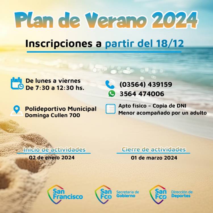 Se anunció el Plan Verano 2024