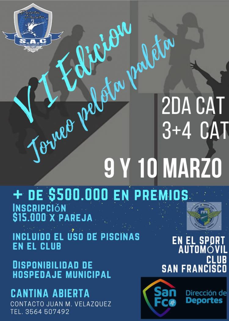 Se viene la 6ta edición del torneo de pelota paleta