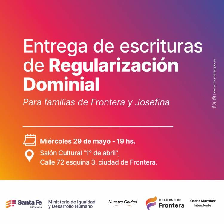 Entrega de escrituras | Regulación Dominial