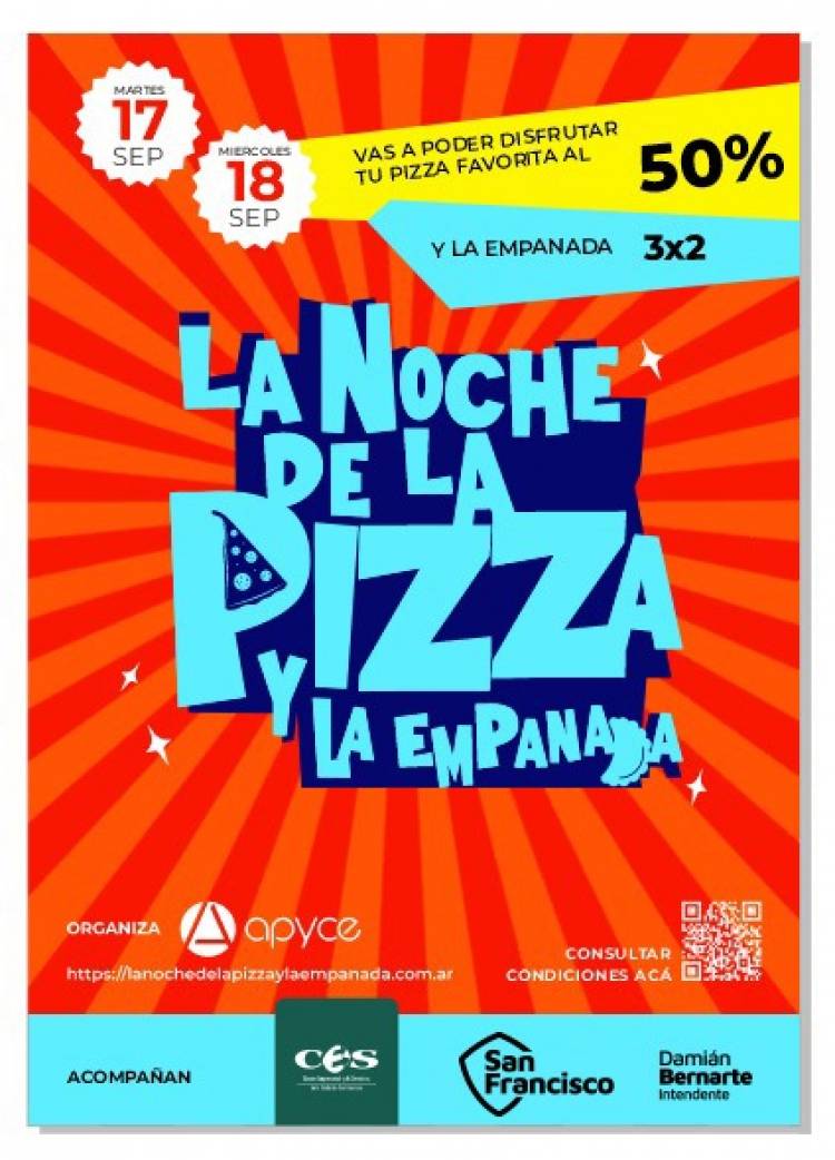 Martes y miércoles descuentos especiales con la Noche de la Pizza y la Empanada