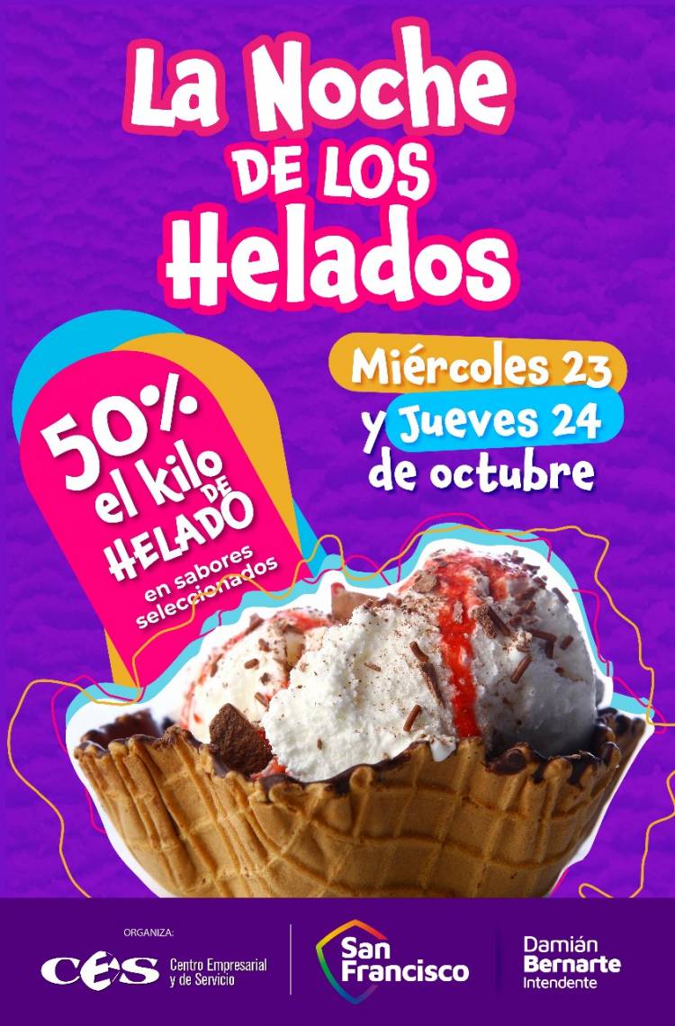 Descuentos especiales en La Noche de los Helados