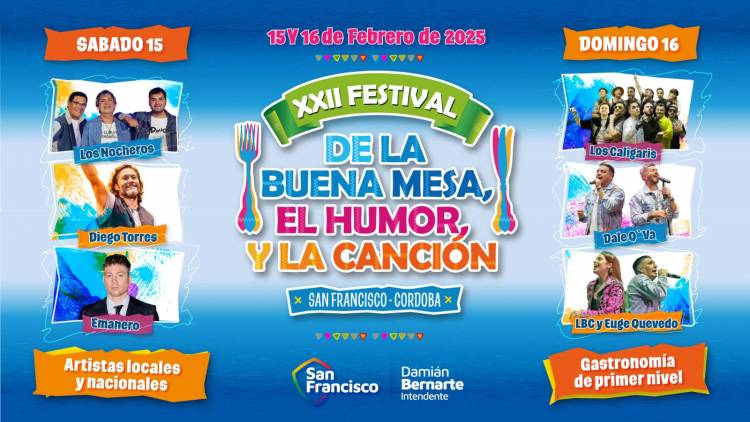 Se presentó la 22º edición del Festival del Humor, la Buena Mesa  y la Canción