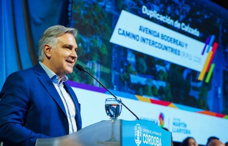 Llaryora anunció la duplicación de calzada de la avenida Bodereau y el camino Intercountries