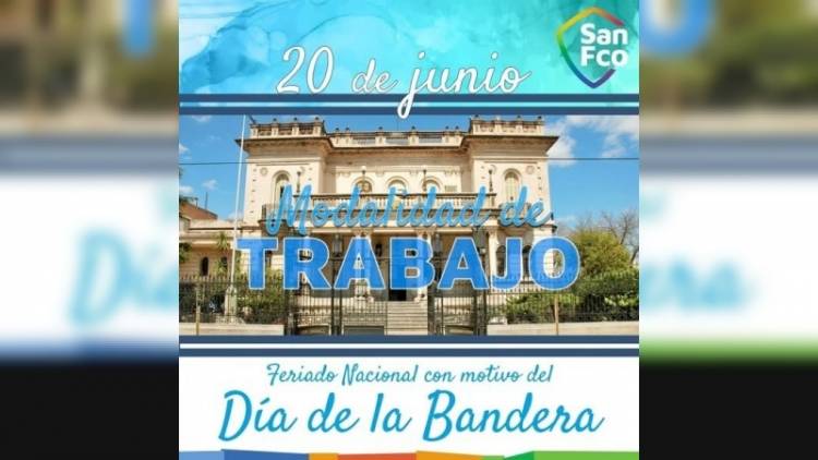 Día de la bandera: modalidad de trabajo en dependencias municipales