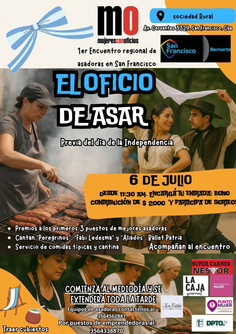 1° Encuentro Regional de Asadoras en San Francisco: “El Oficio de Asar"