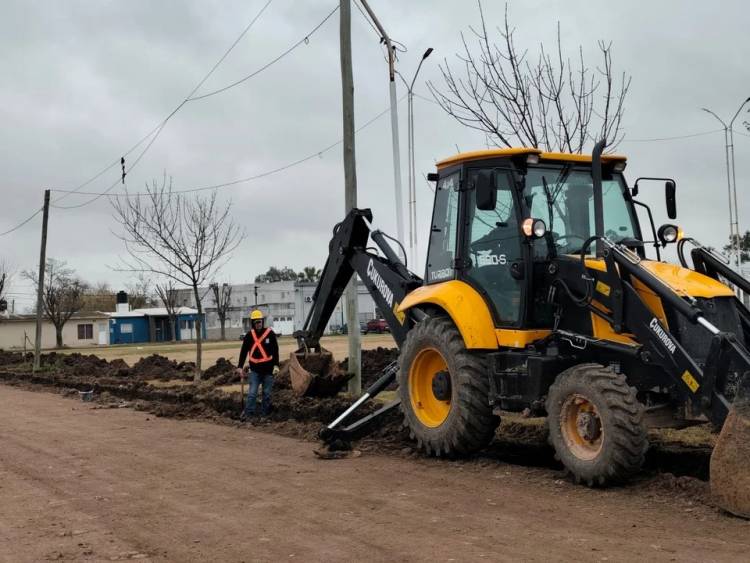 Comenzaron las obras de cordón cuneta en la zona norte de Frontera