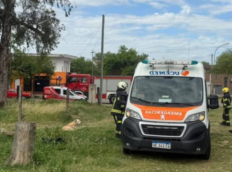 Incendio en una vivienda: un hombre resultó con graves quemaduras