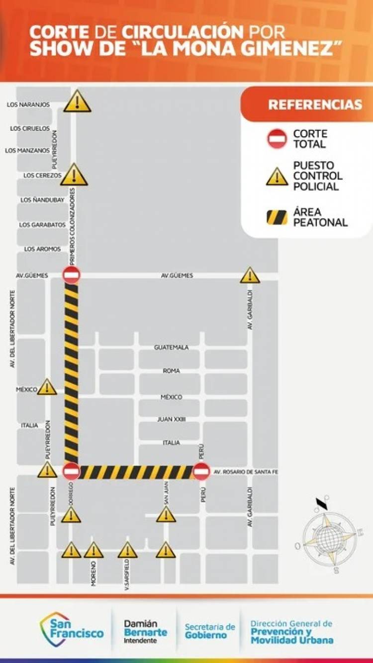 Preparan un gran operativo de seguridad para el show de “La Mona" Jiménez en San Francisco