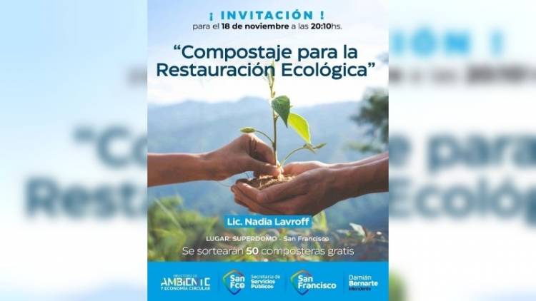 Este martes se llevará a cabo charla sobre “Compostaje para la Restauración Ecológica”