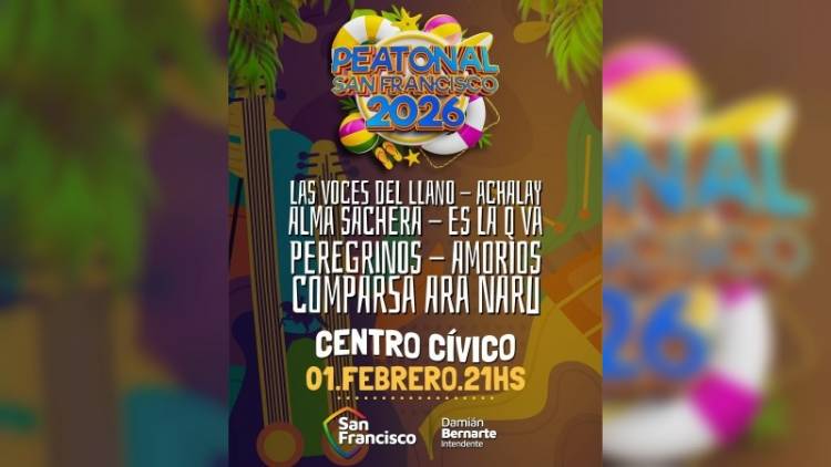 Nueva fecha del ciclo de verano Peatonal San Francisco