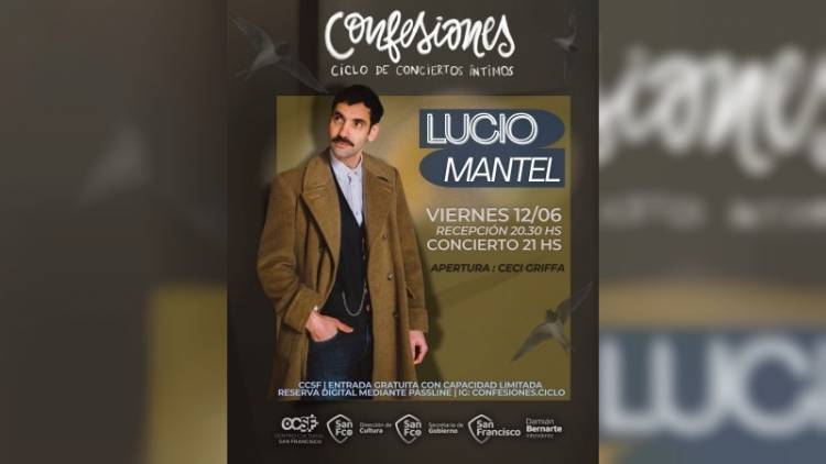 Vuelve el ciclo Confesiones al Centro Cultural San Francisco