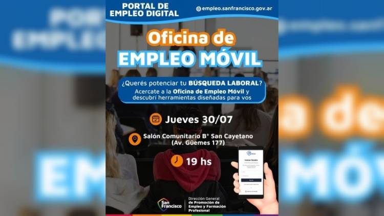 La Oficina de Empleo Móvil llega a barrio San Cayetano para acercar oportunidades laborales y de capacitación