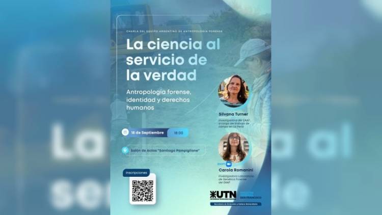 El Equipo Argentino de Antropología Forense disertará en la UTN San Francisco